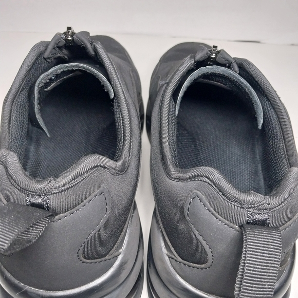 Larnmern Slip On Womens Sz 9 Mens Sz 7.5 Work Shoes non slip Black Zip Closure - Picture 15 of 16